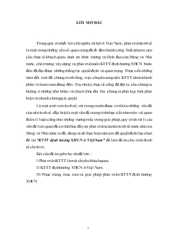 Đề án Kinh tế thị trường định hướng XHCN ở Việt Nam