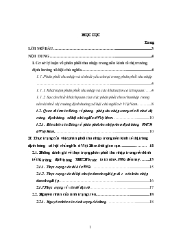 Đề án Quan hệ phân phối thu nhập trong nền kinh tế thị trường định hướng xã hội chủ nghĩa ở Việt Nam