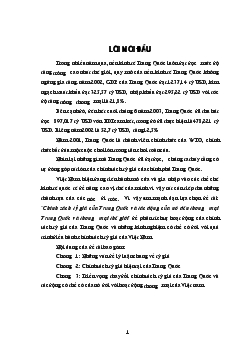 Đề tài Chính sách tỷ giá của Trung Quốc và tác động của nó đến thương mại Trung Quốc và thương mại thế giới