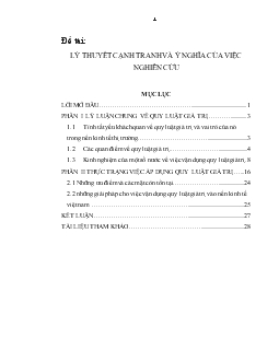 Đề tài Lý thuyết cạnh tranh và ý nghĩa của việc nghiên cứu