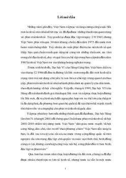 Đề tài Mở rộng và nâng cao hiệu quả kinh tế đối ngoại của Việt Nam trong điều kiện hội nhập kinh tế quốc tế ở nước ta hiện nay