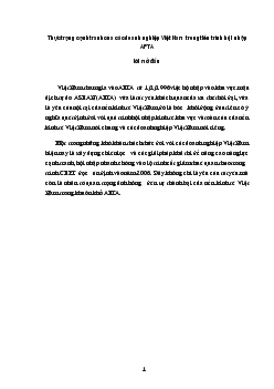 Đề tài Thực trạng cạnh tranh của các doanh nghiệp Việt Nam trong tiến trình hội nhập AFTA