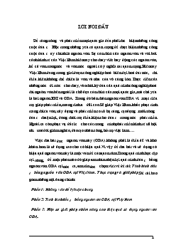 Đề tài Tình hình đầu tư bằng nguồn vốn ODA tại Việt Nam: Thực trạng và giải pháp