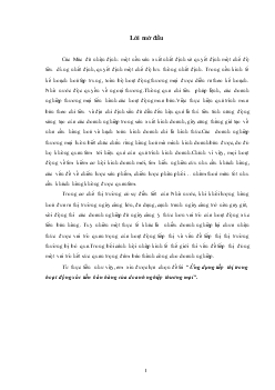 Đề tài Ứng dụng tiếp thị trong hoạt động xúc tiến bán hàng của doanh nghiệp thương mại