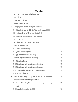 Đồ án Xây dựng phần mềm quản lý bán hàng cho trung tâm thương mại NC-HT thuộc tập đoàn Hitech