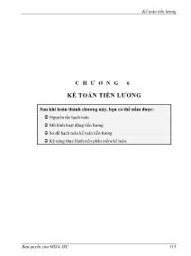 Giáo trình Kế toán máy - Kế toán tiền lương
