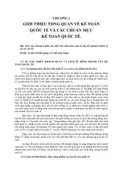 Giáo trình Kế toán quốc tế