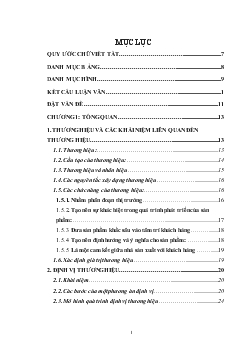 Luận văn Chiến lược định vị và quảng bá thương hiệu của một số doanh nghiệp dược