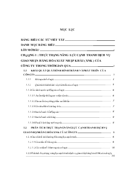 Luận văn Nâng cao năng lực cạnh tranh dịch vụ giao nhận hàng hóa xuất nhập khẩu của công ty cổ phần phát triển kinh tế hỗ trợ tài năng trẻ Việt Nam