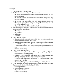 Một số bài tập trắc nghiệm và tự luận Kiểm toán