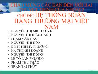 Tiểu luận Hệ thống ngân hàng thương mại Việt Nam
