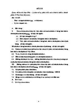 Tiểu luận Quan điểm triết học Mác - Lênin với sự phát triển nền kinh tế nhiều thành phần ở Việt Nam hiện nay