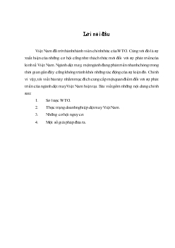 Tiểu luận Sự phát triển của ngành dệt may Việt Nam hiện tại