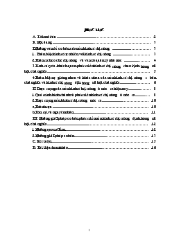 Tiểu luận Thực trạng của nền kinh tế htị trường ở nước ta hiện nay