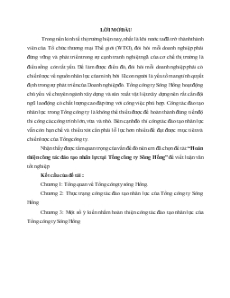 Luận văn Hoàn thiện công tác đào tạo nhân lực tại Tổng công ty Sông Hồng