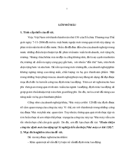 Luận văn Hoàn thiện công tác định mức lao động tại Xí nghiệp kết cấu thép (Nhà máy cơ khí 120)
