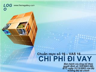 Bài giảng Chuẩn mực số 16 - VAS 16: Chi phí đi vay