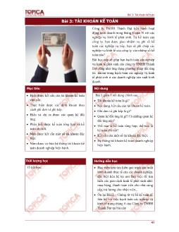 Bài giảng Nguyên lý kế toán - Tài khoản kế toán