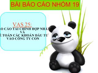 Đề tài Vas 25: Báo cáo tài chính hợp nhất và kế toán các khoản đầu tư vào công ty con