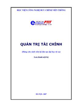 Giáo trình Quản trị tài chính