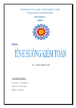 Tiểu luận Tình huống kiểm toán