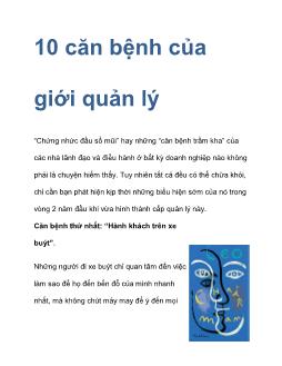 10 căn bệnh của giới quản lý