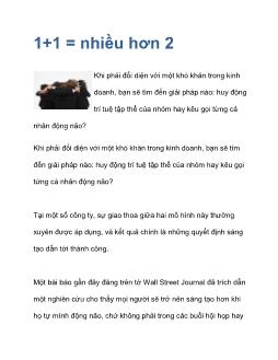 1+1 = nhiều hơn 2