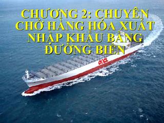 Bài giảng Chuyên chở hàng hóa xuất nhập khẩu bằng đường biển