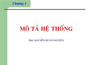 Bài giảng Cơ sở tự động - Mô tả hệ thống