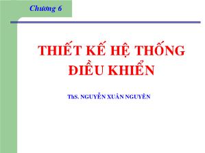 Bài giảng Cơ sở tự động - Thiết kế hệ thống điều khiển