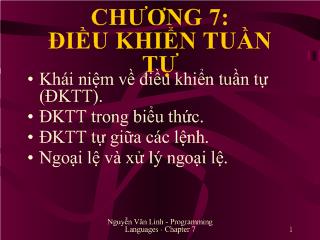 Bài giảng Điều khiển tuần tự