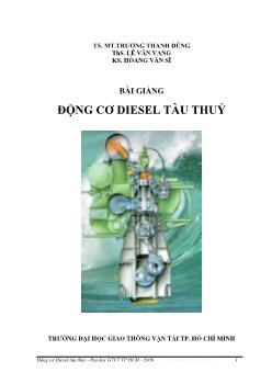 Bài giảng Động cơ diesel tàu thuỷ - Lý thuyết qui trình công tác