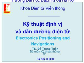 Bài giảng Kỹ thuật định vị và dẫn đường điện tử - Kỹ thuật Radar