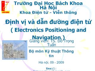 Bài giảng Kỹ thuật định vị và dẫn đường điện tử - Sai số phép đo tham số mục tiêu Radar