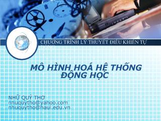 Bài giảng Lý thuyết điều khiển tự động - Mô hình hoá hệ thống động học