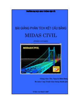 Bài giảng Phân tích kết cấu bằng Midas Civil