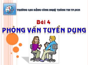 Bài giảng Phỏng vấn tuyển dụng