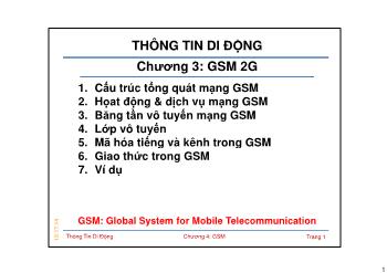 Bài giảng Thông tin di động - GSM