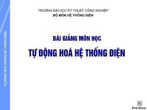 Bài giảng Tự động hóa hệ thống điện