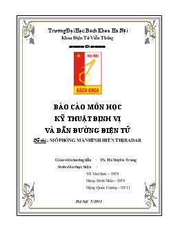 Báo cáo Mô phỏng màn hình hiển thị radar