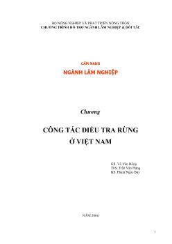Cẩm nang ngành lâm nghiệp - Công tác điều tra rừng ở Việt Nam