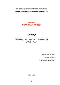 Cẩm nang ngành lâm nghiệp - Giáo dục và đào tạo lâm nghiệp ở Việt Nam