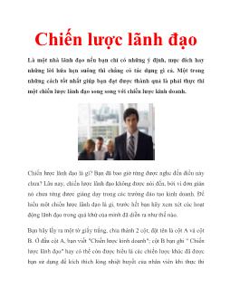 Chiến lược lãnh đạo