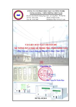 Chuyên đề Tài liệu đào tạo “Hệ thống rơle bảo vệ trong trạm biến áp - Phần nâng cao”