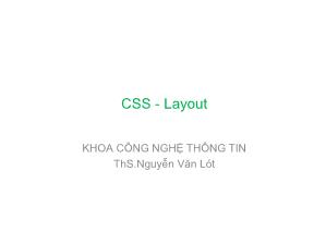 CSS - Layout