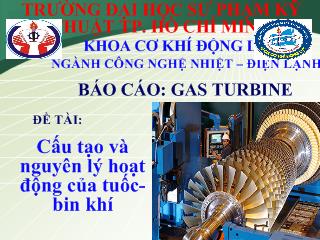 Đề tài Cấu tạo và nguyên lý hoạt động của Tuốc-Bin khí