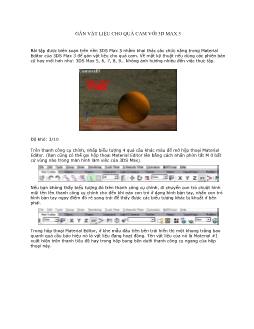 Gán vật liệu cho quả cam với 3D max 3