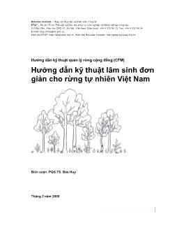 Hướng dẫn kỹ thuật lâm sinh đơn giản cho rừng tự nhiên Việt Nam