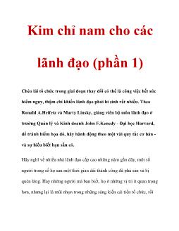 Kim chỉ nam cho các lãnh đạo