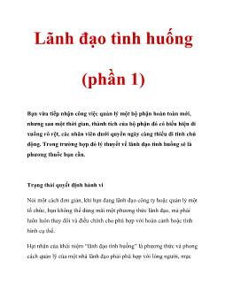 Lãnh đạo tình huống